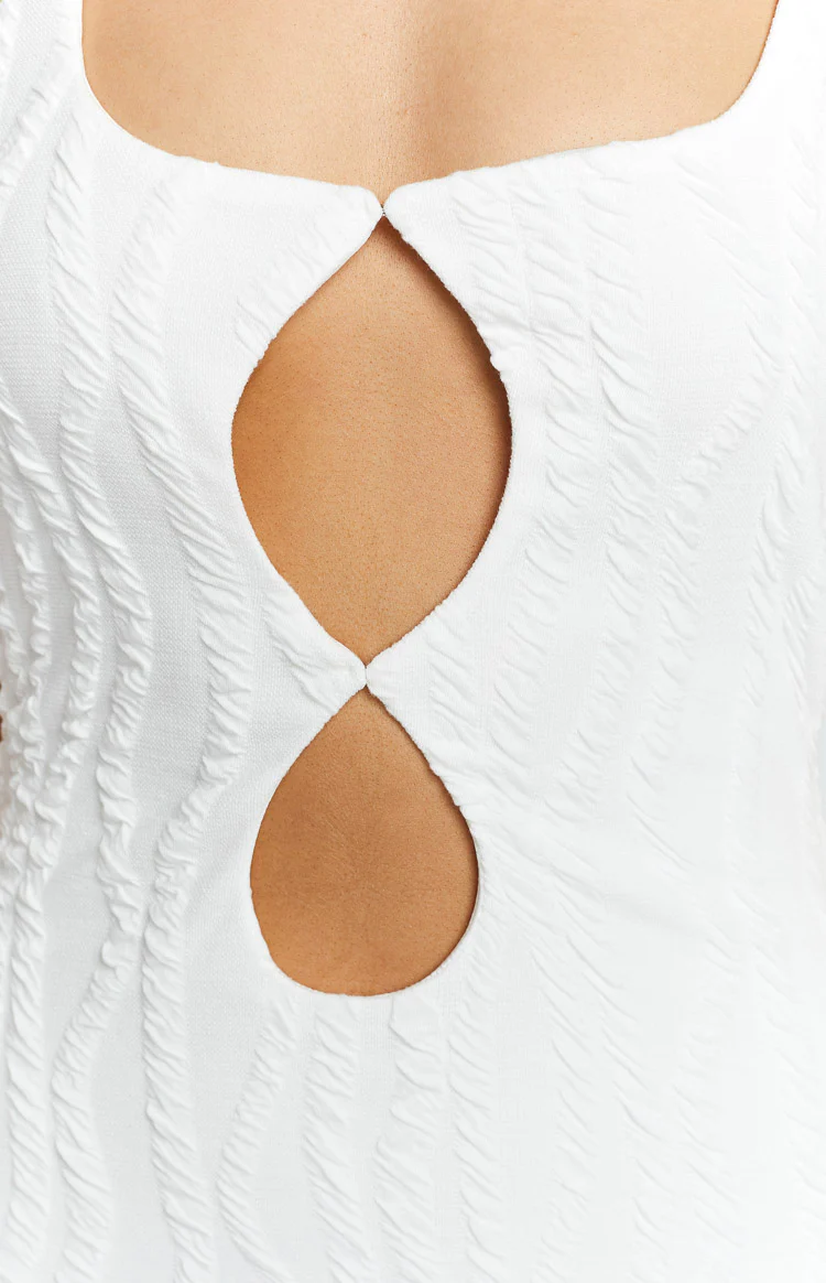 Mandy White Maxi Dress - Image 6
