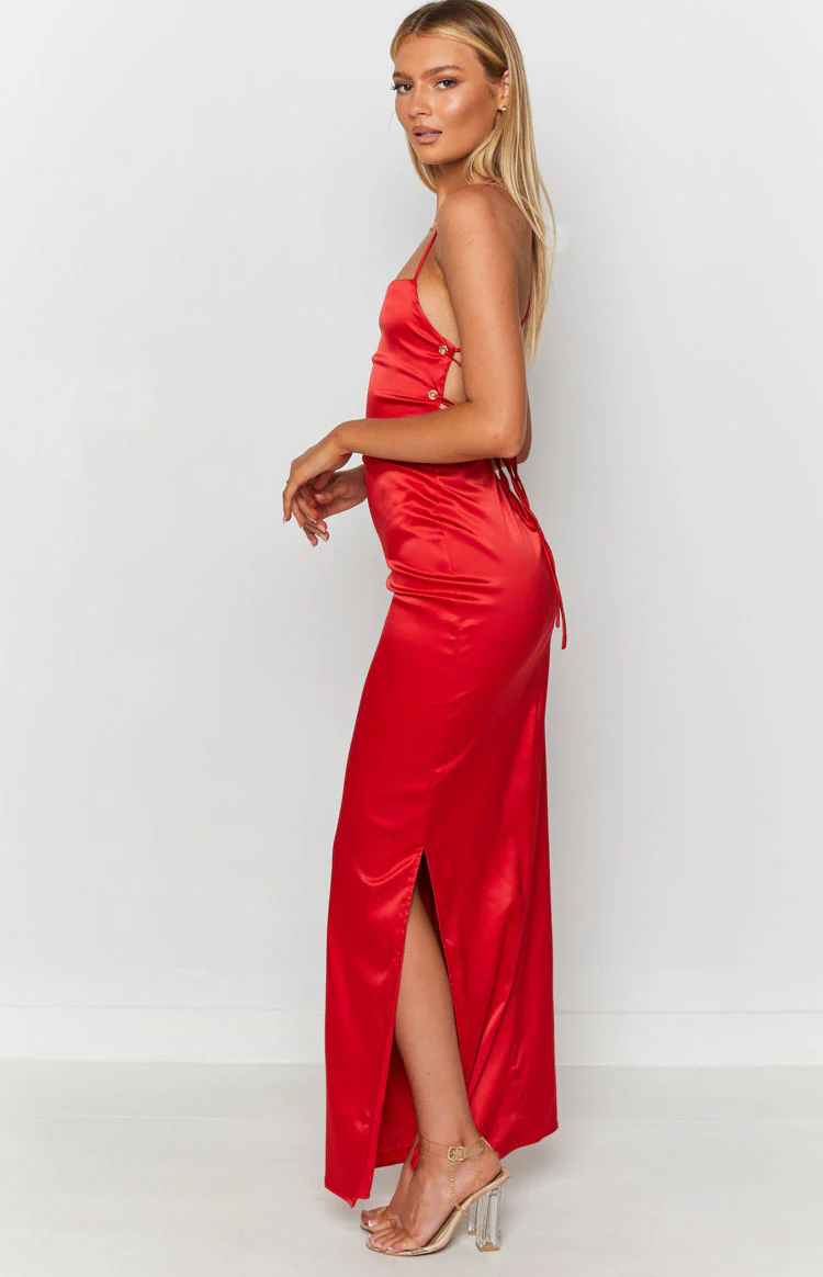 Manhattan Slip Formal Dress Cherry - Image 5