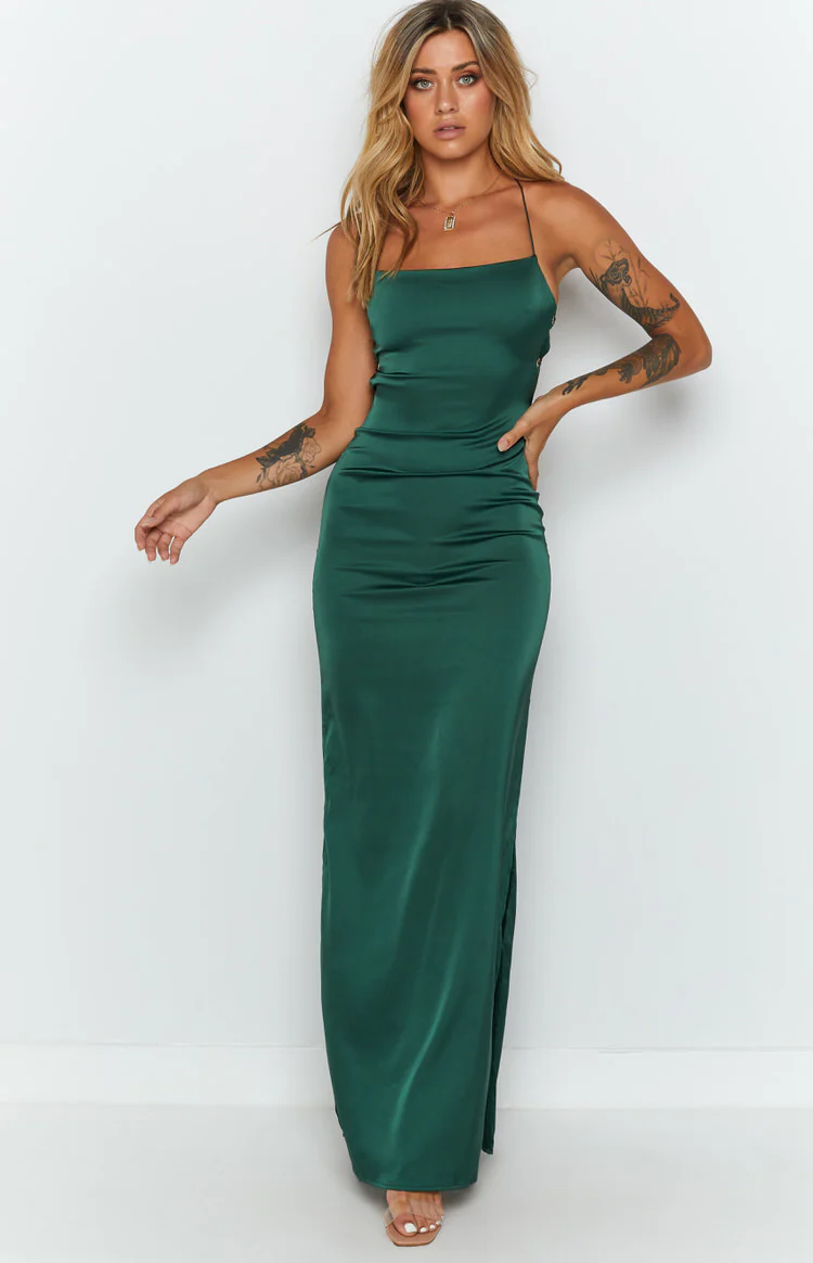 Manhattan Slip Formal Dress Emerald - Image 10