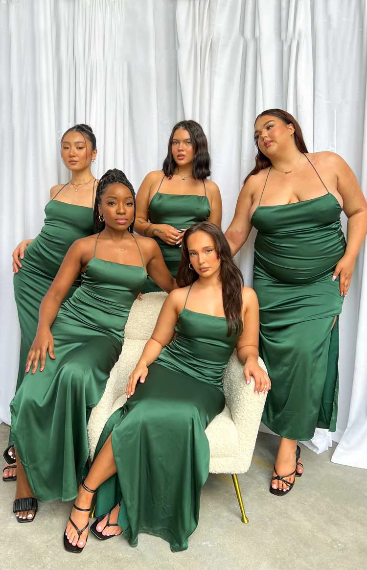 Manhattan Slip Formal Dress Emerald - Image 16