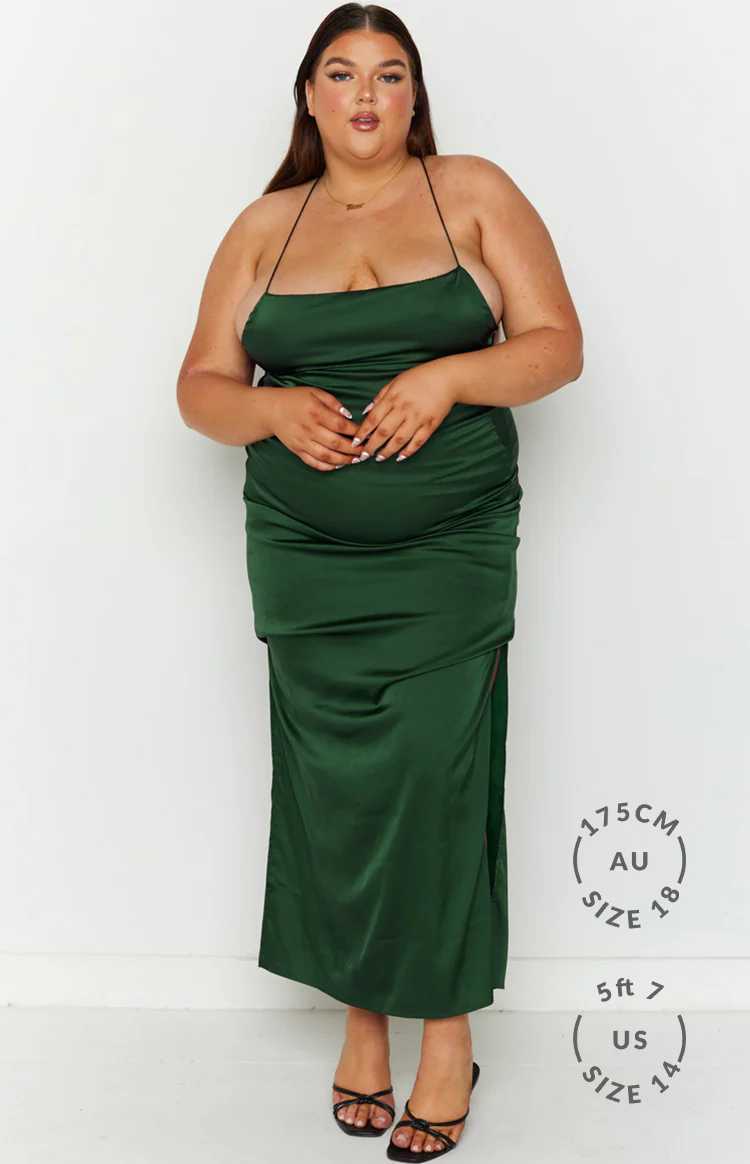 Manhattan Slip Formal Dress Emerald - Image 5