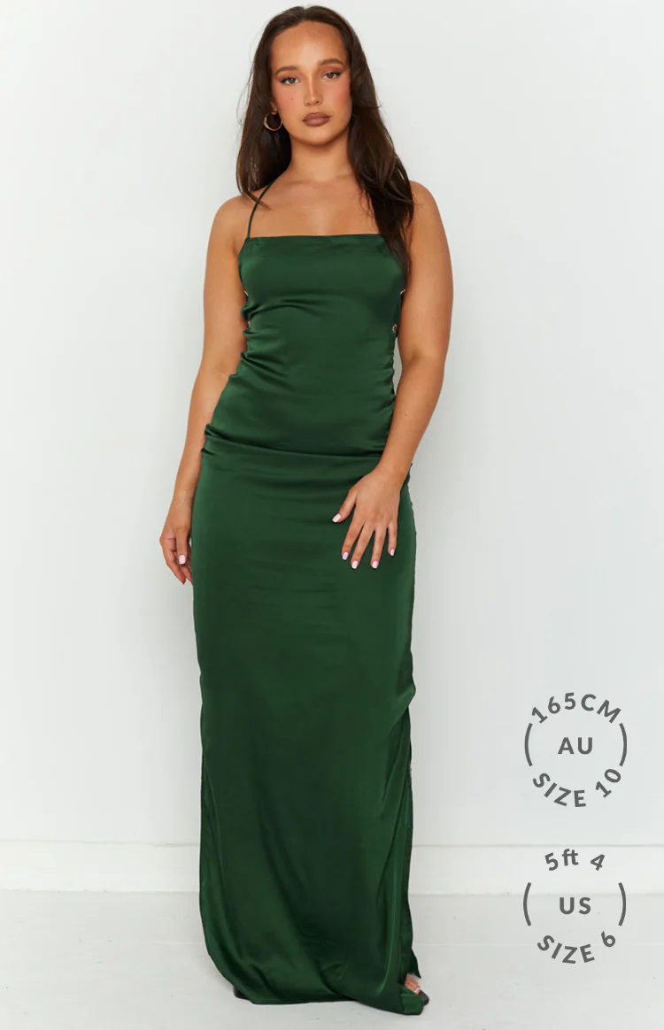 Manhattan Slip Formal Dress Emerald - Image 6