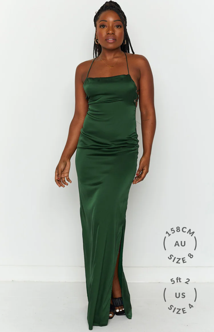 Manhattan Slip Formal Dress Emerald - Image 7