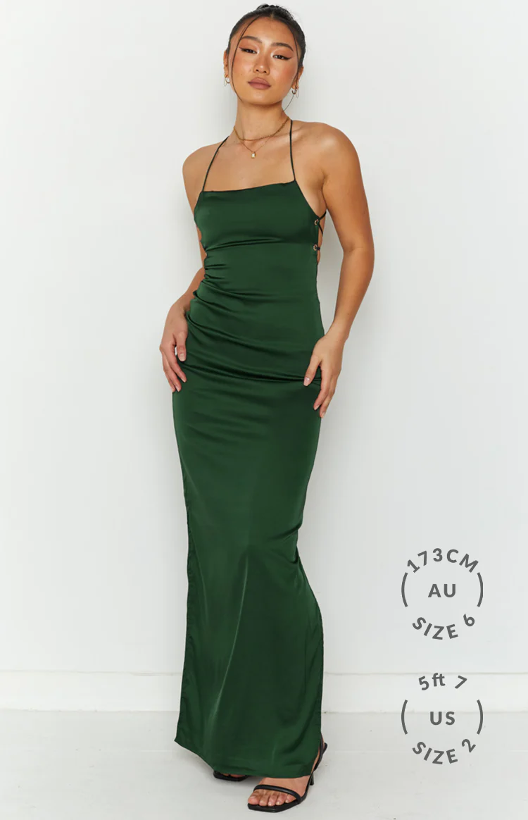 Manhattan Slip Formal Dress Emerald - Image 8