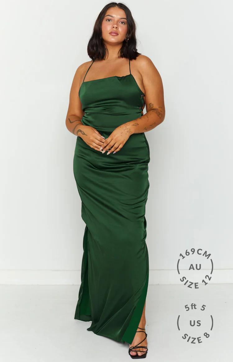 Manhattan Slip Formal Dress Emerald - Image 9