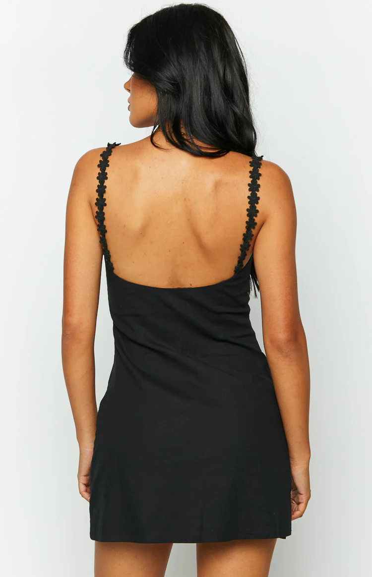 Marbelle Black Mini Dress - Image 5