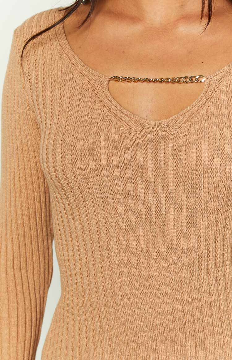 Maren Beige Chain Jumper - Image 6