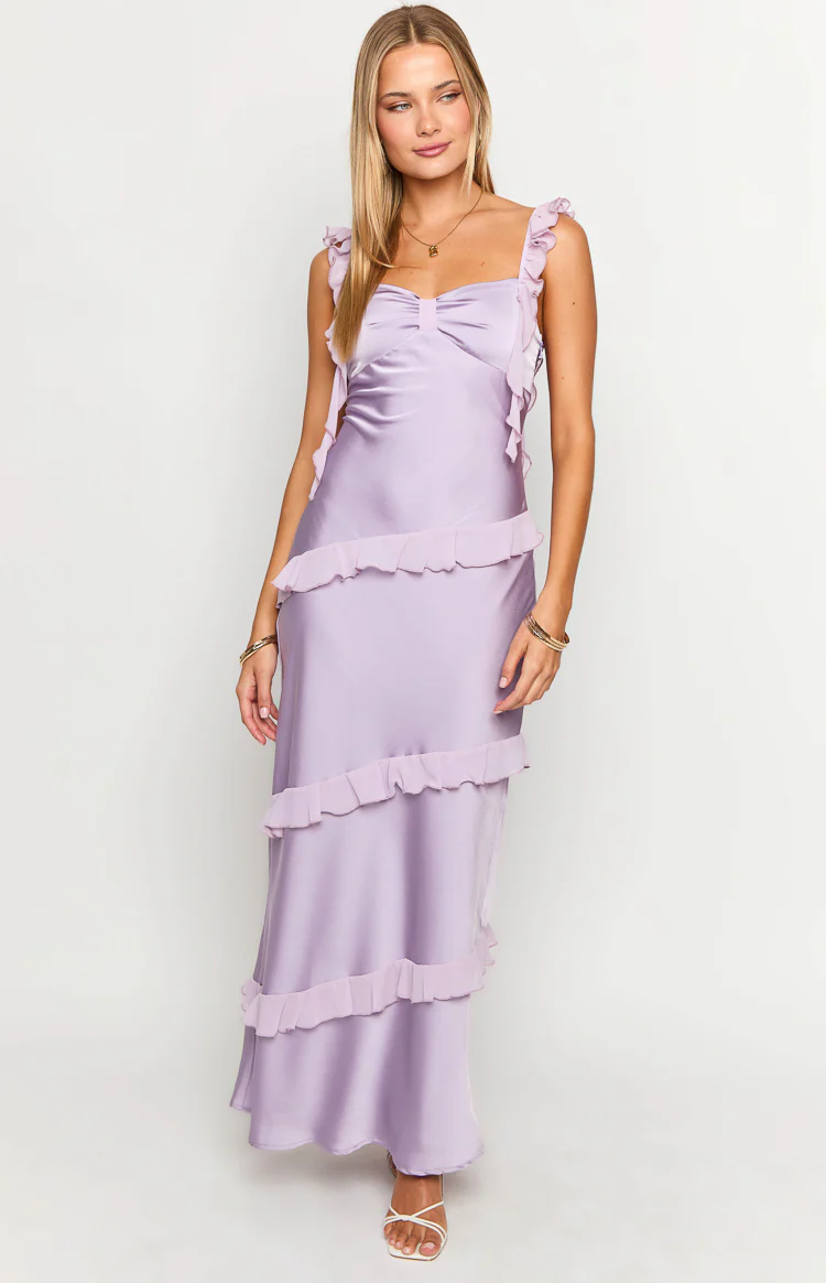 Marmalade Purple Ruffle Maxi Dress - Image 2