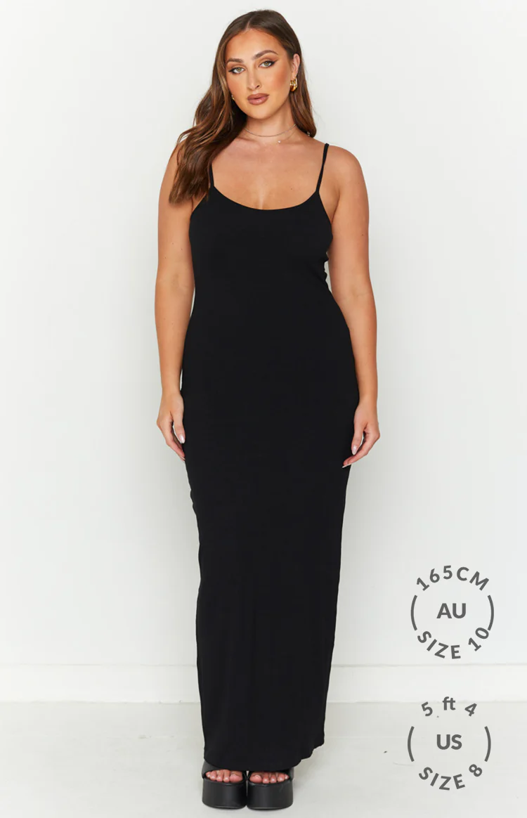 Melrose Black Maxi Dress - Image 3