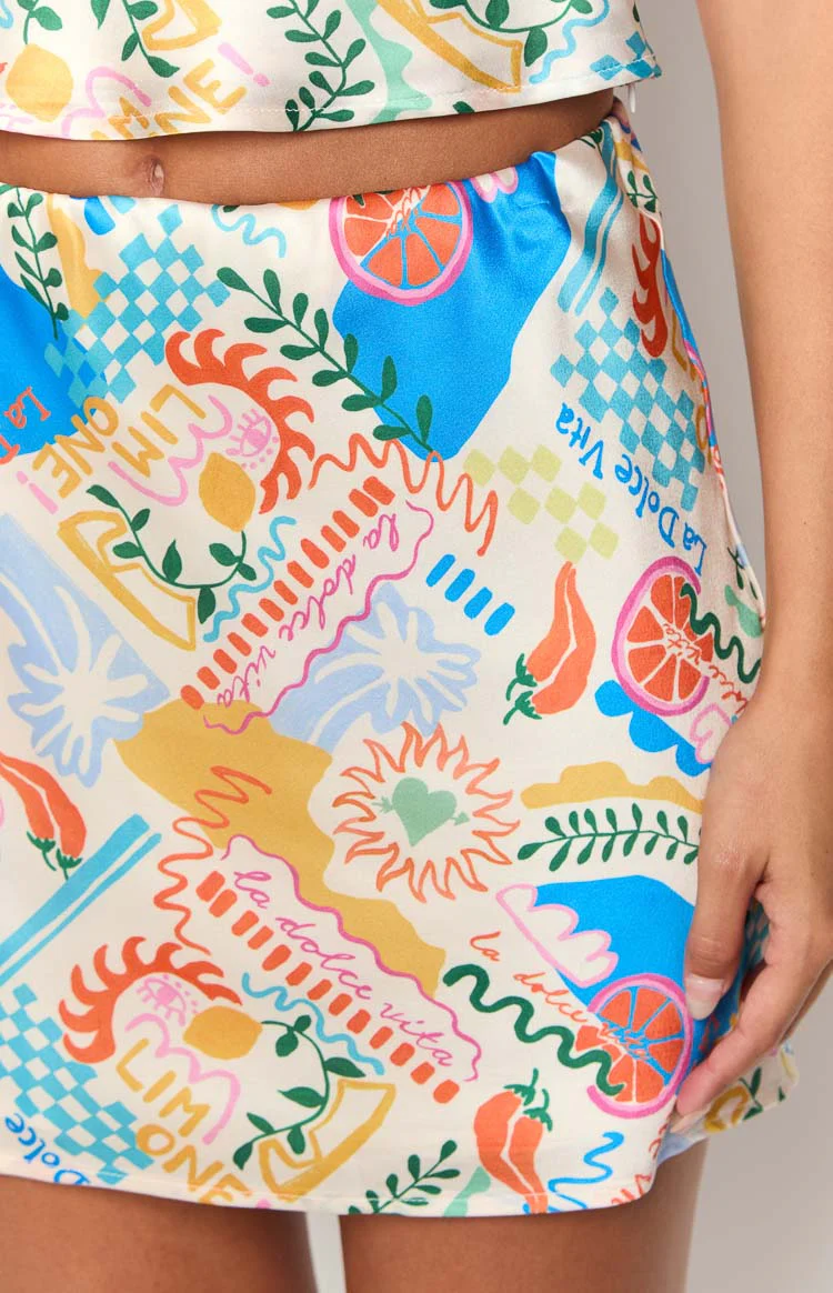 Milliana Dolce Print Mini Skirt - Image 7