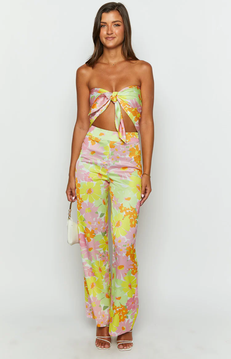 Mykonos Yellow Floral Pants - Image 3