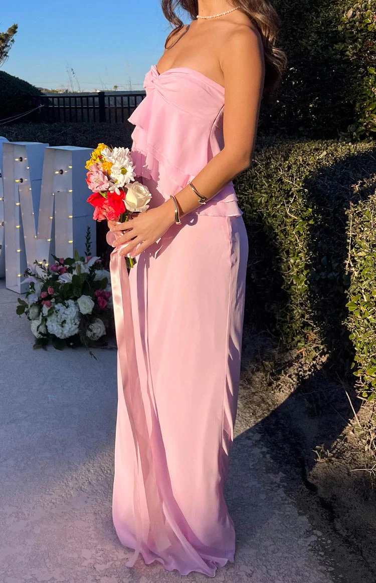 Myrna Pink Maxi Skirt - Image 11