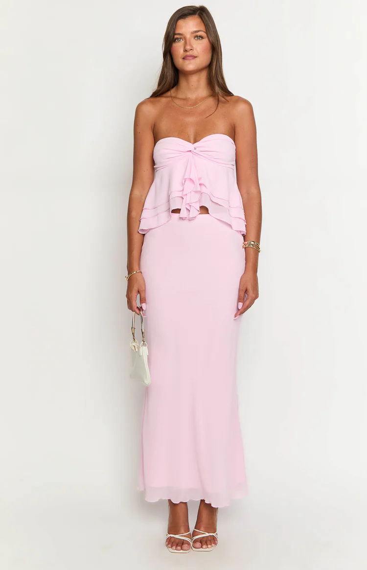Myrna Pink Maxi Skirt - Image 2