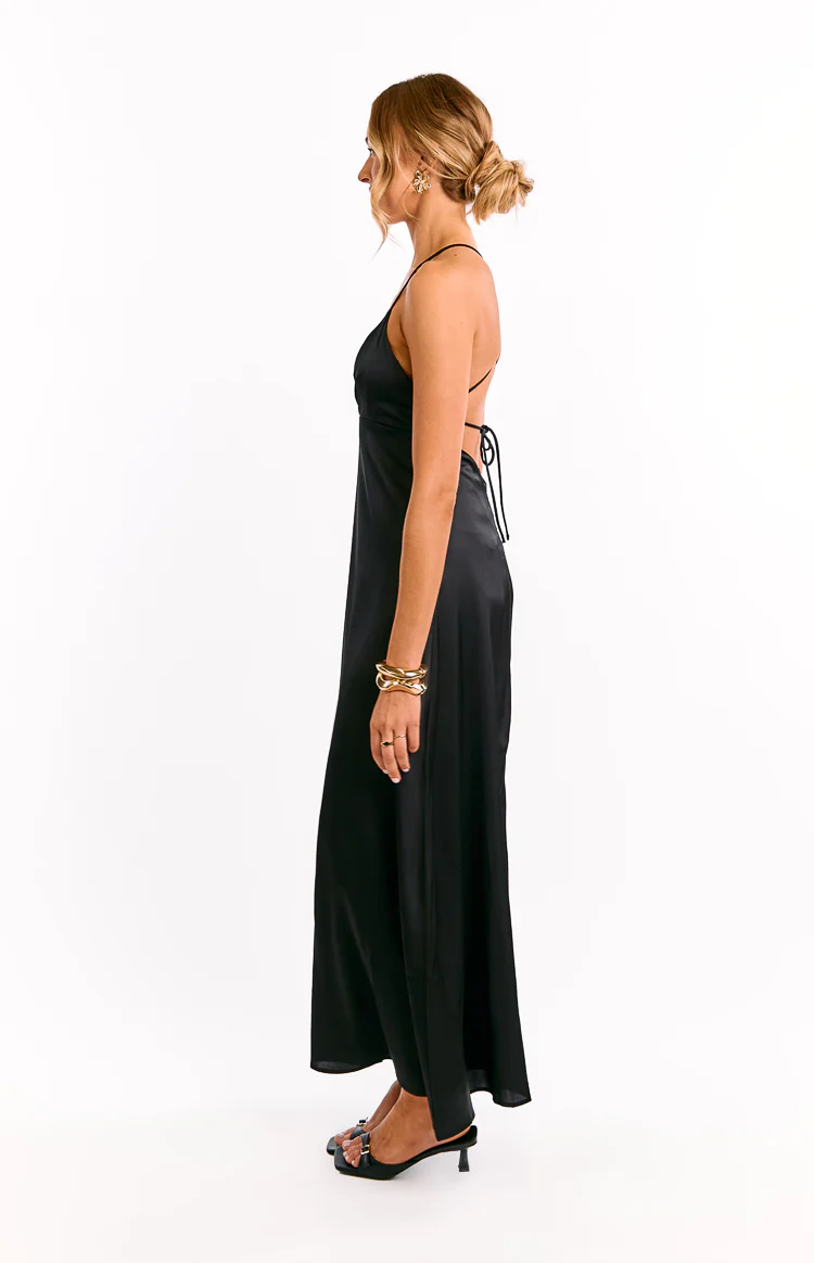 Nakita Black Maxi Dress - Image 3