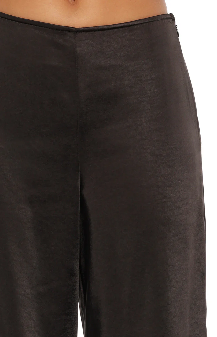 Orla Black Satin Straight Leg Pants - Image 9
