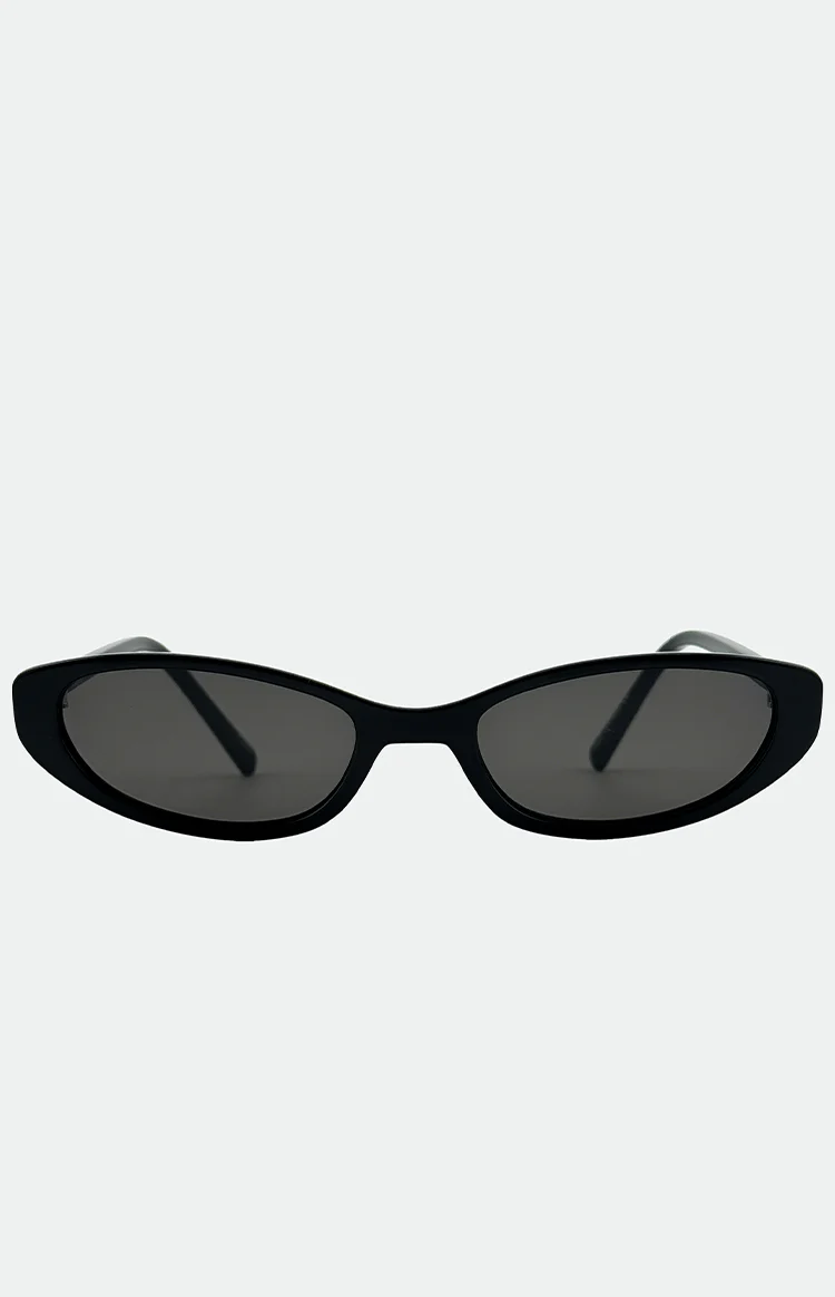 Otra Eyewear Lulu Black Thin Cat Eye Sunglasses - Image 2