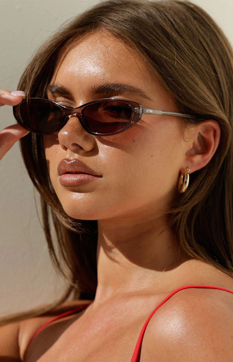 Otra Eyewear Lulu Olive/Brown Cat Eye Sunglasses - Image 4