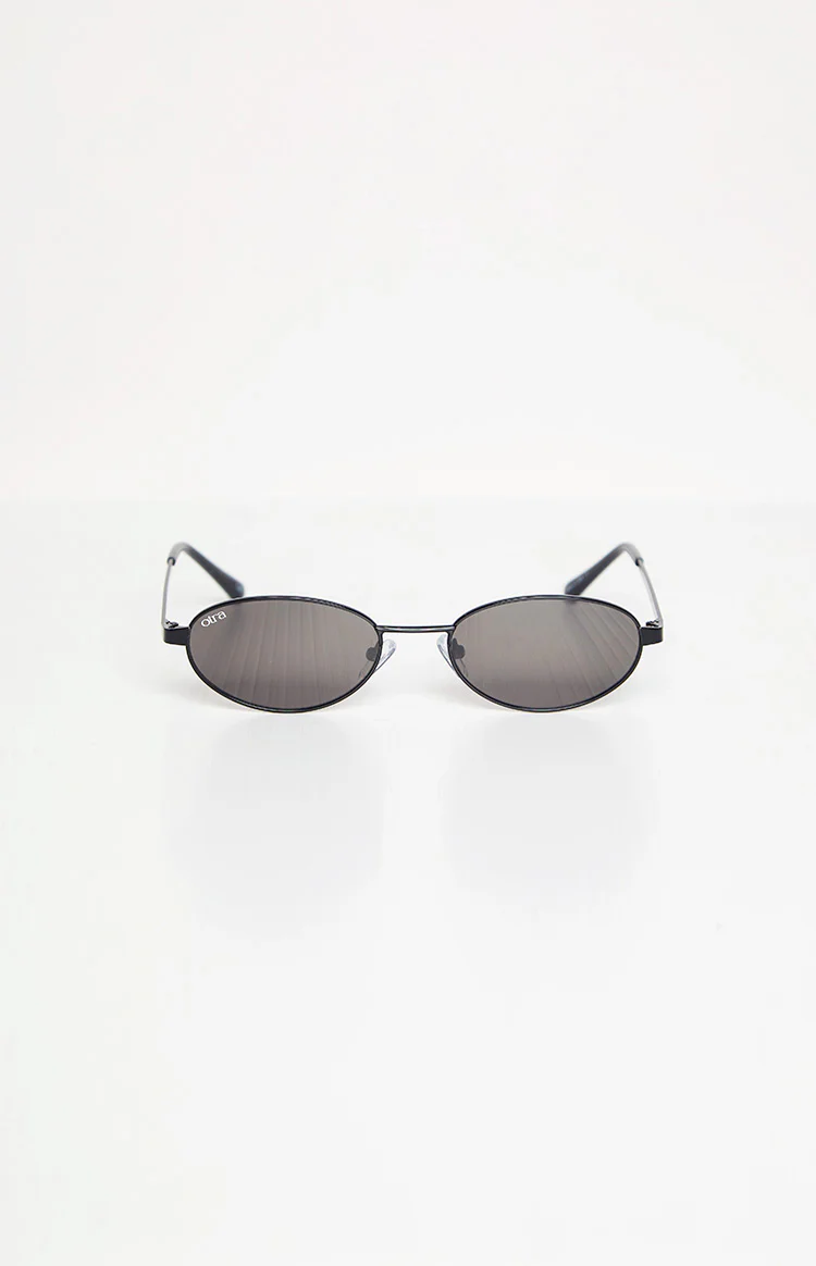 Otra Eyewear Rosie Black Oval Sunglasses - Image 3