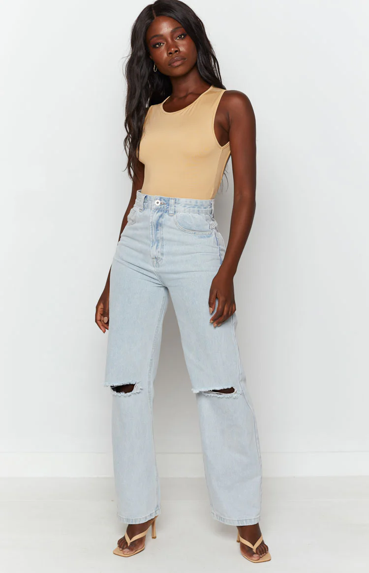 Pines Jersey Bodysuit Beige - Image 4