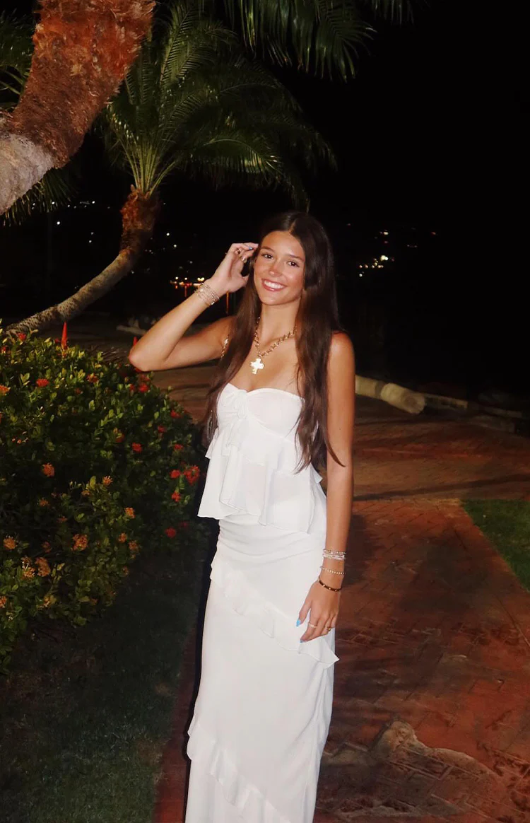 Raleigh White Ruffle Strapless Top - Image 3