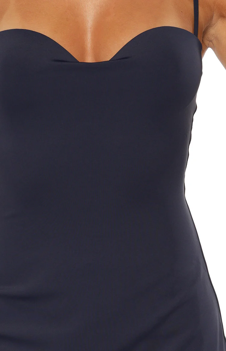 Rhea Navy Mini Dress - Image 6