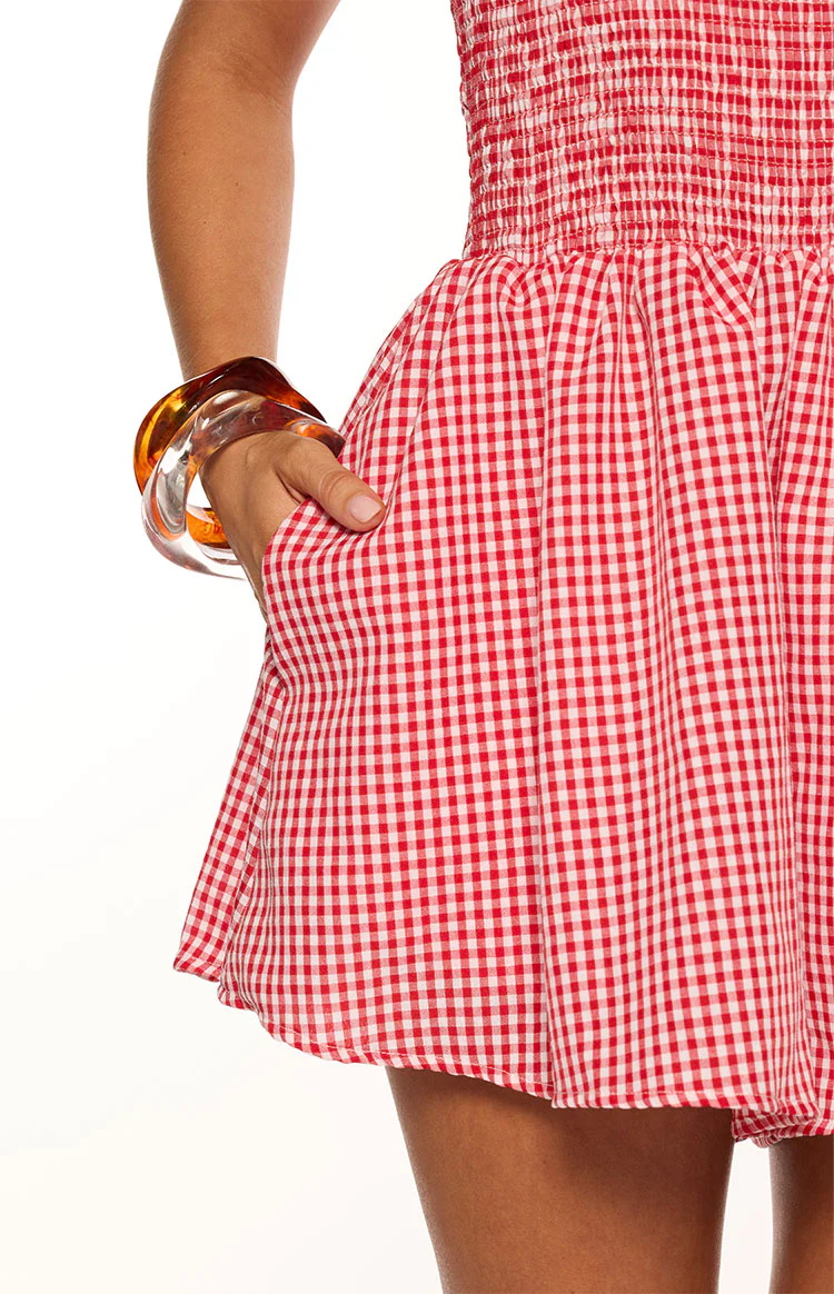 Robin Red Gingham Halter Playsuit - Image 6