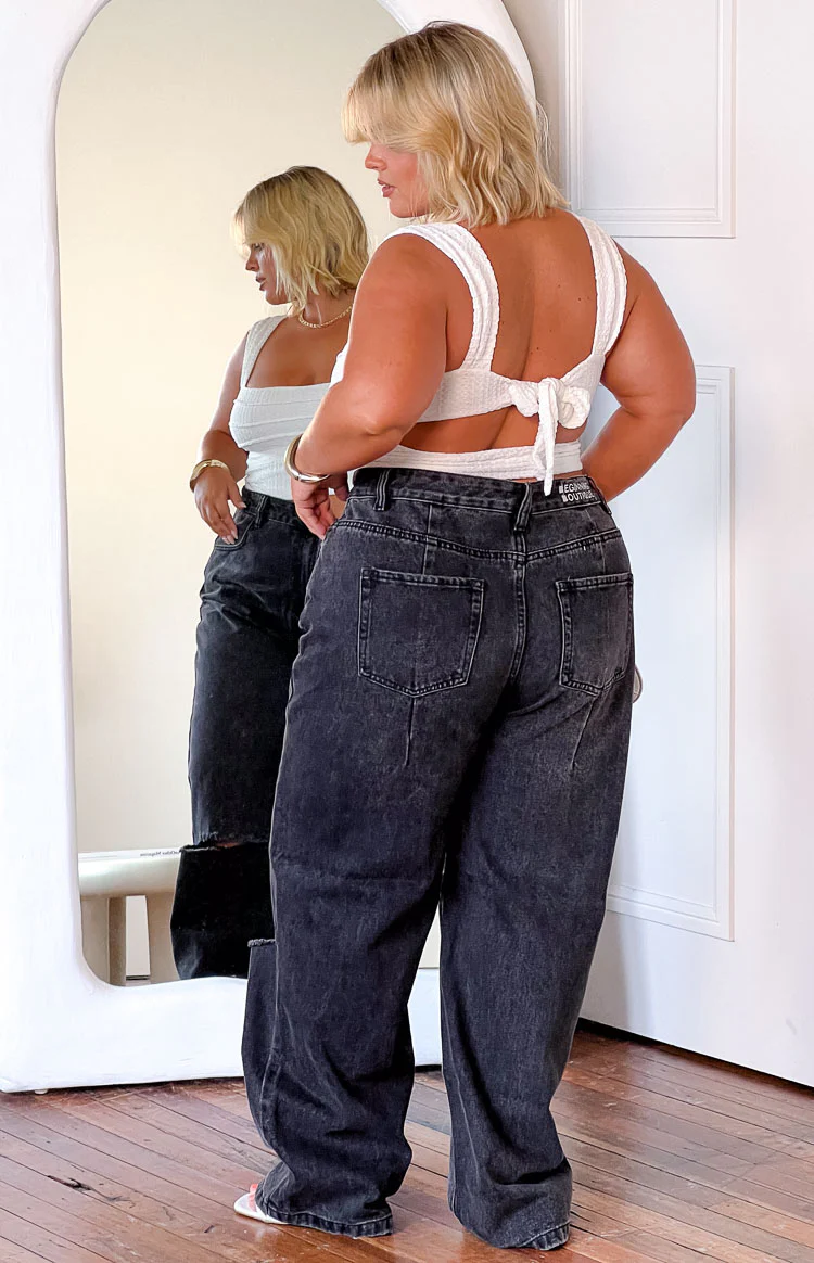 Robin Wide Leg Jeans Black Wash - Image 22