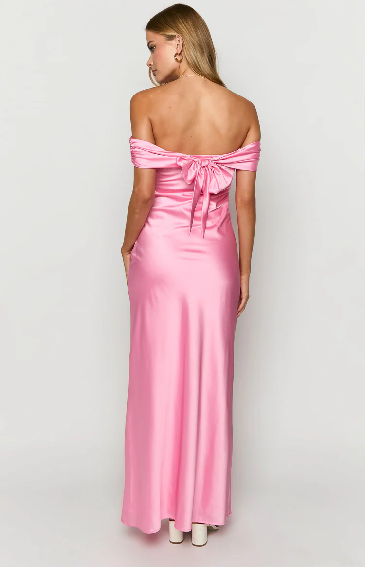 Seraphina Pink Off The Shoulder Maxi Dress - Image 5