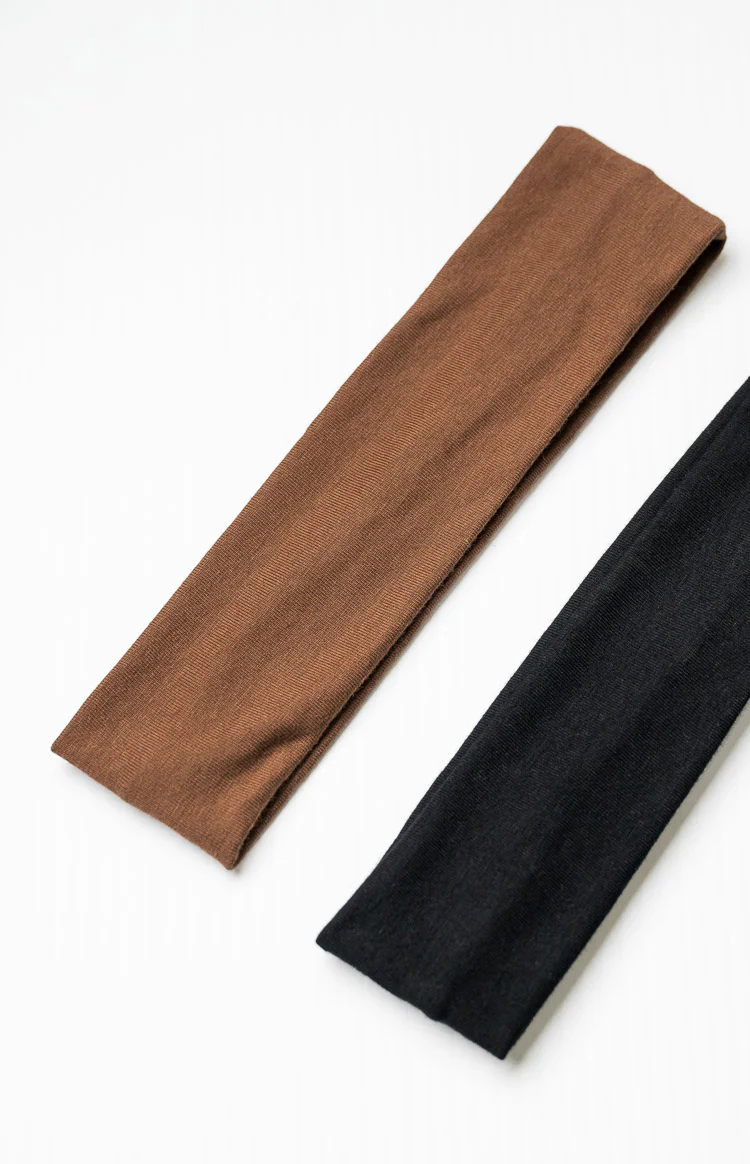 Serenity Black and Brown Headband 2 Pack - Image 3