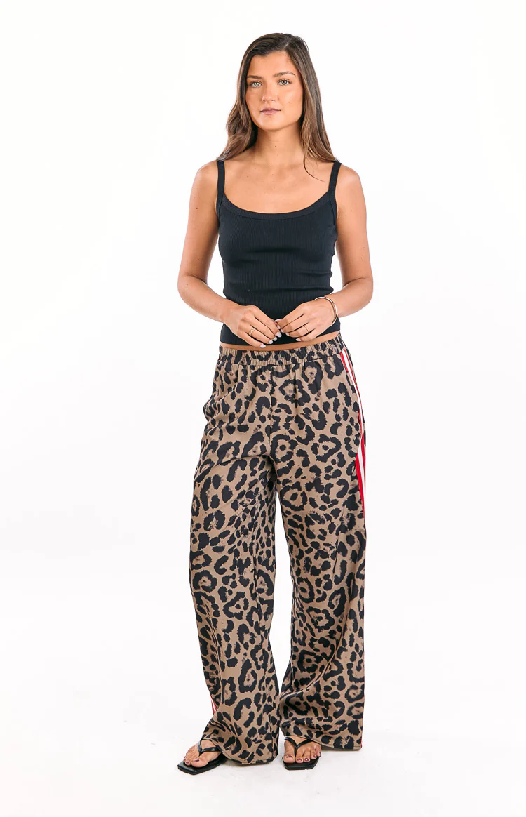 Sharly Leopard Red Racer Stripe Pants - Image 2