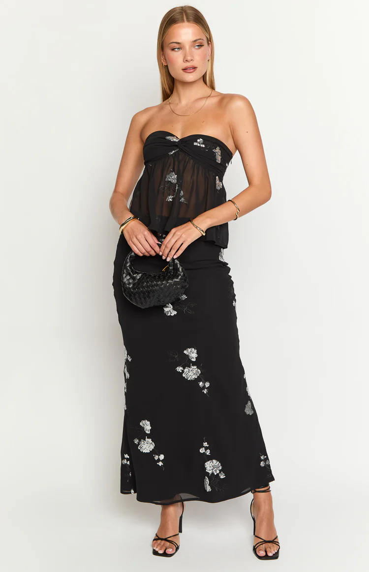 Shyla Black Strapless Top - Image 2