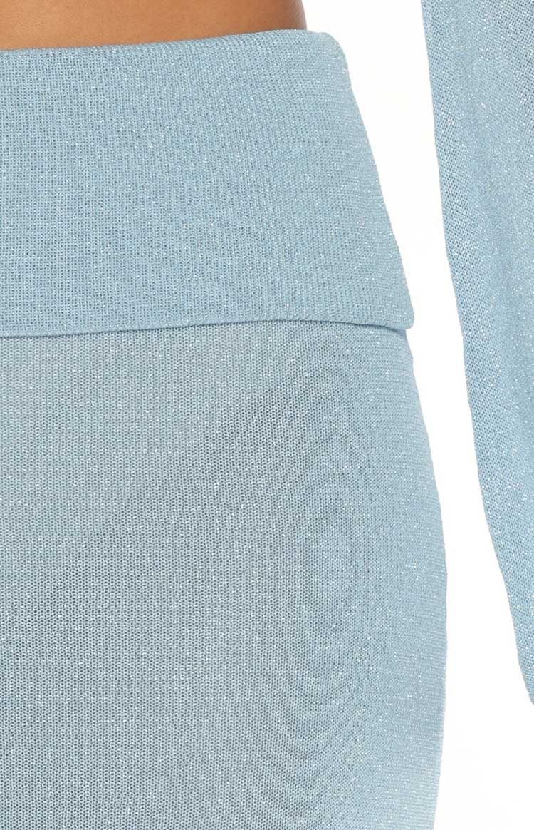 Simona Blue Maxi Knit Skirt - Image 9