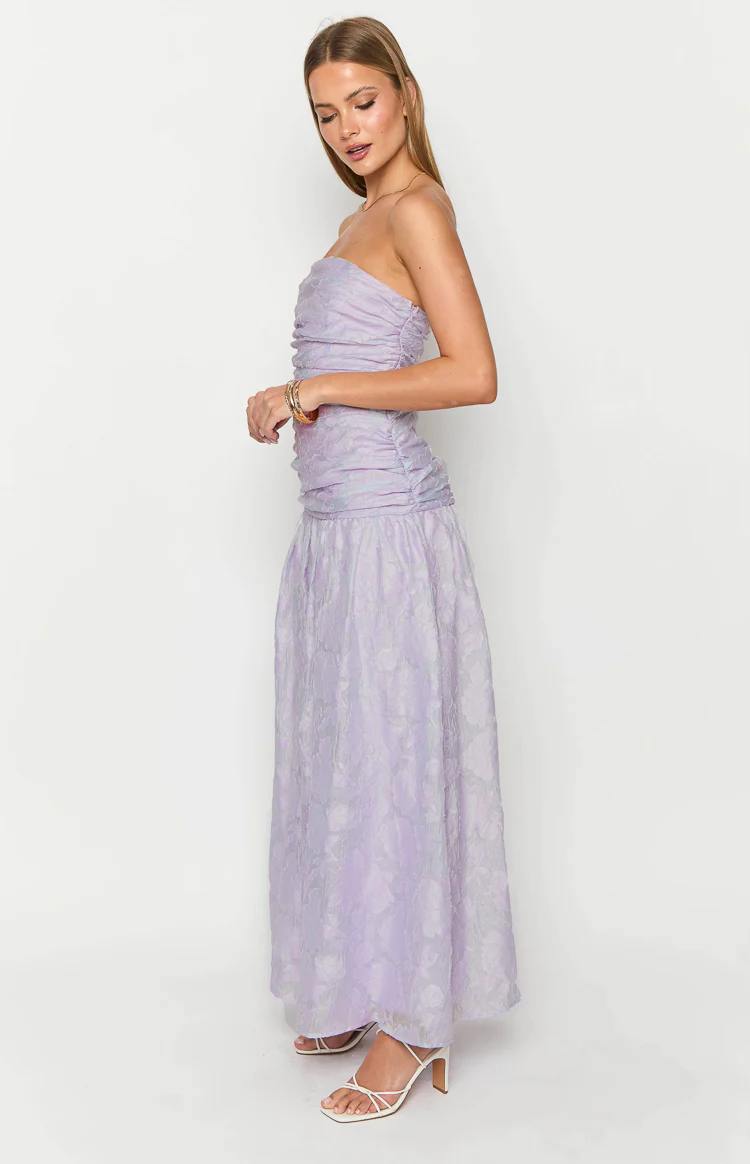 Sinclair Lilac Strapless Maxi Dress - Image 4