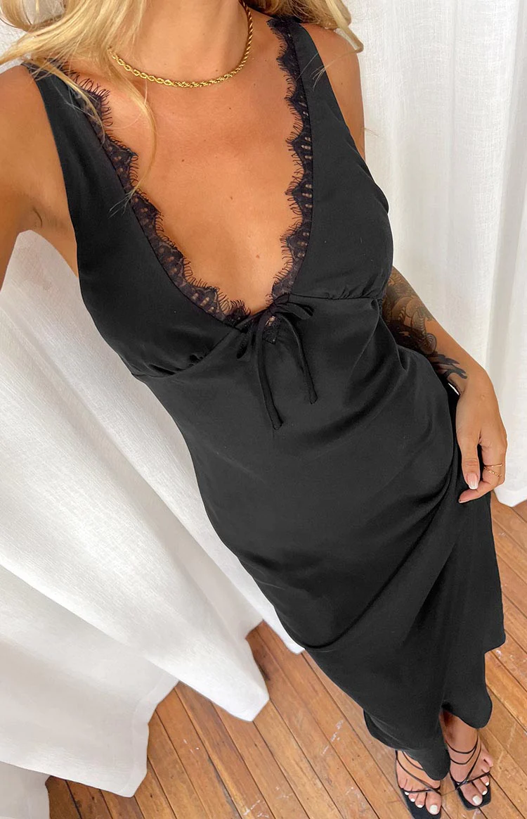 Stacy Black Maxi Dress - Image 7