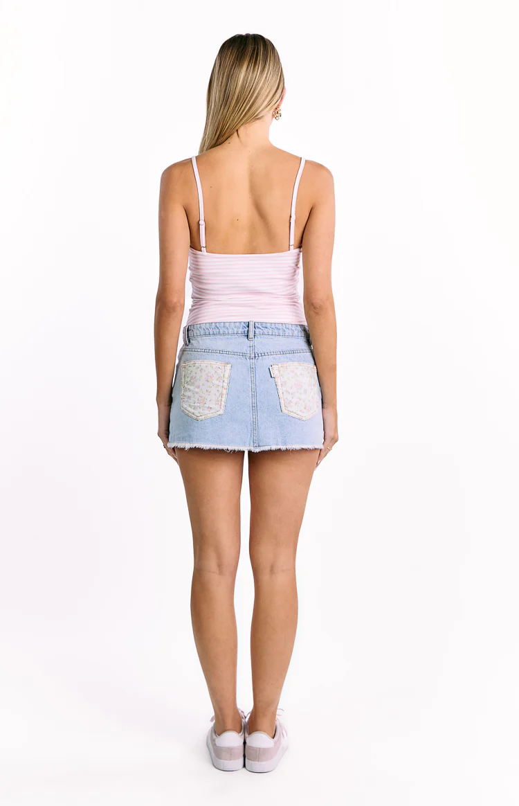 Sweetie White and Pink Stripe Top - Image 5