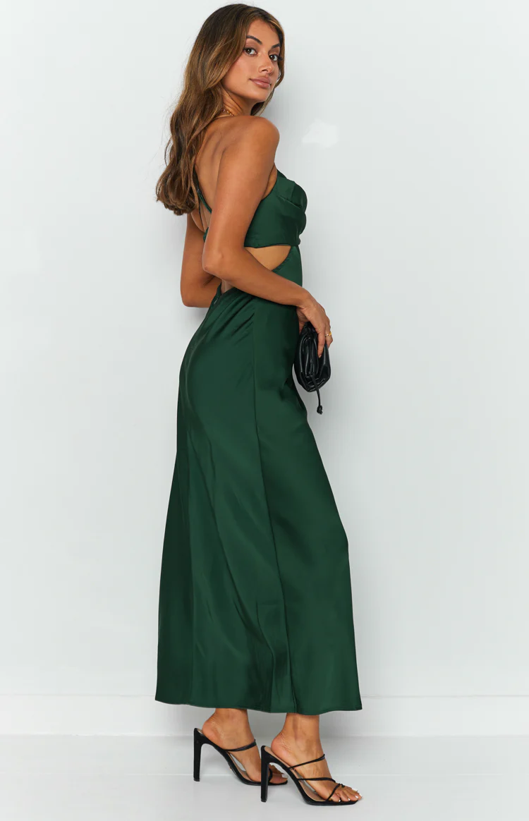 Taleah Cut Out Maxi Dress Green - Image 4