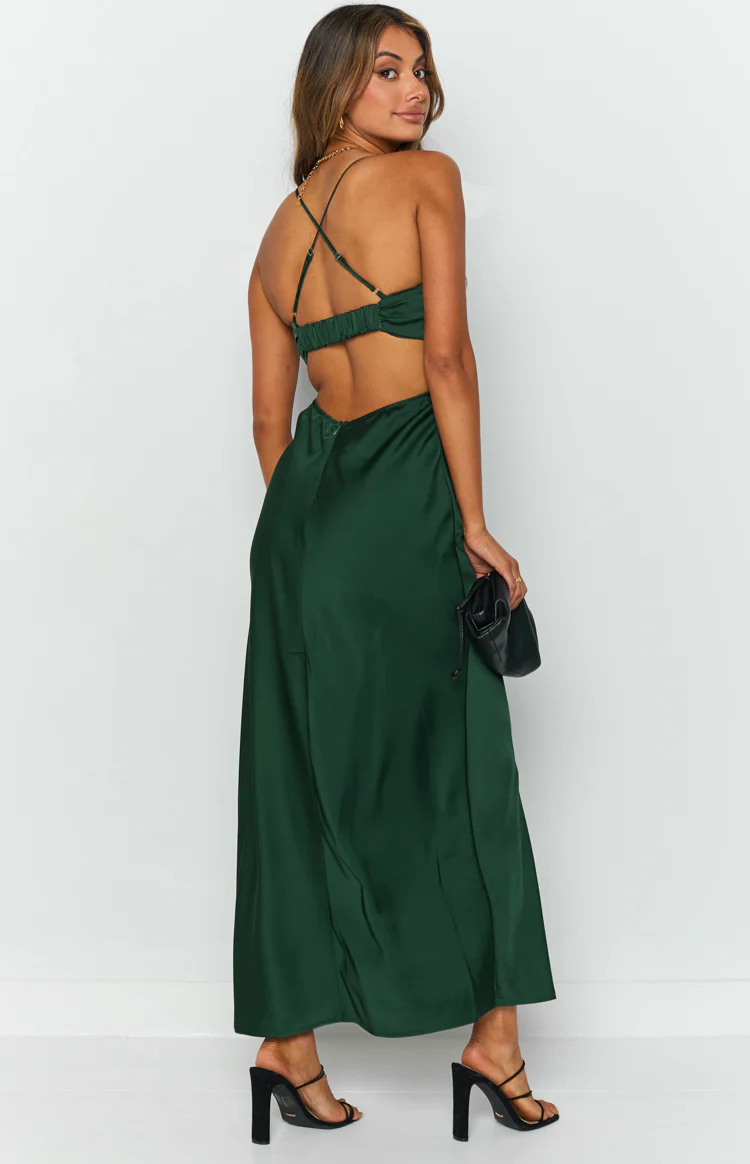 Taleah Cut Out Maxi Dress Green - Image 5