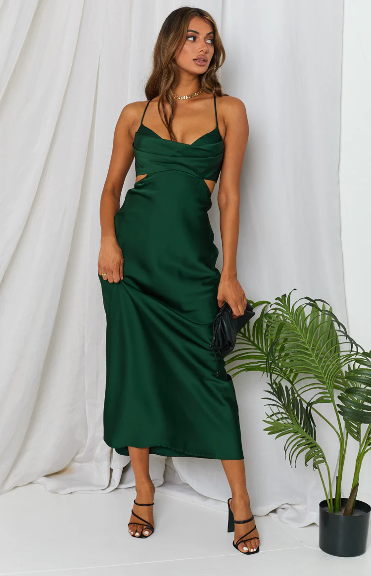 Taleah Cut Out Maxi Dress Green - Image 8