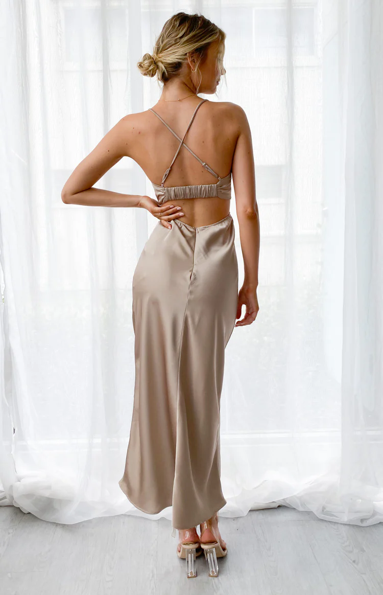 Taleah Cut Out Maxi Dress Mocha - Image 9
