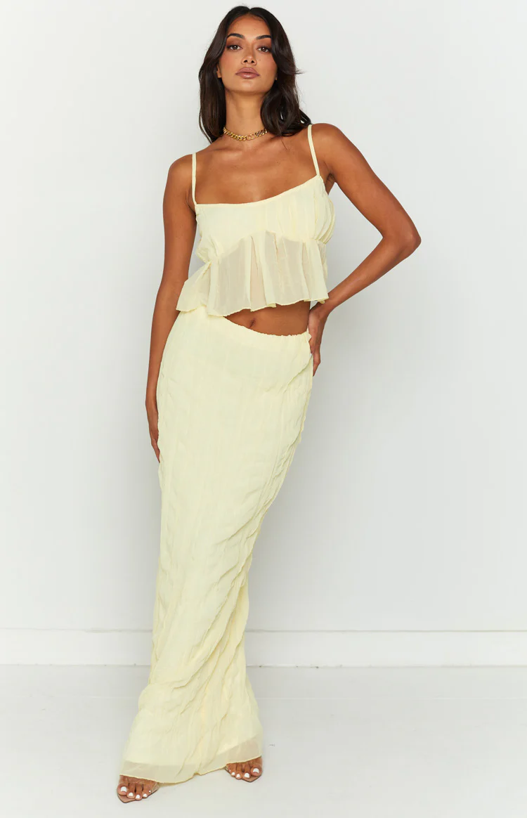 The Moment Yellow Maxi Skirt - Image 3