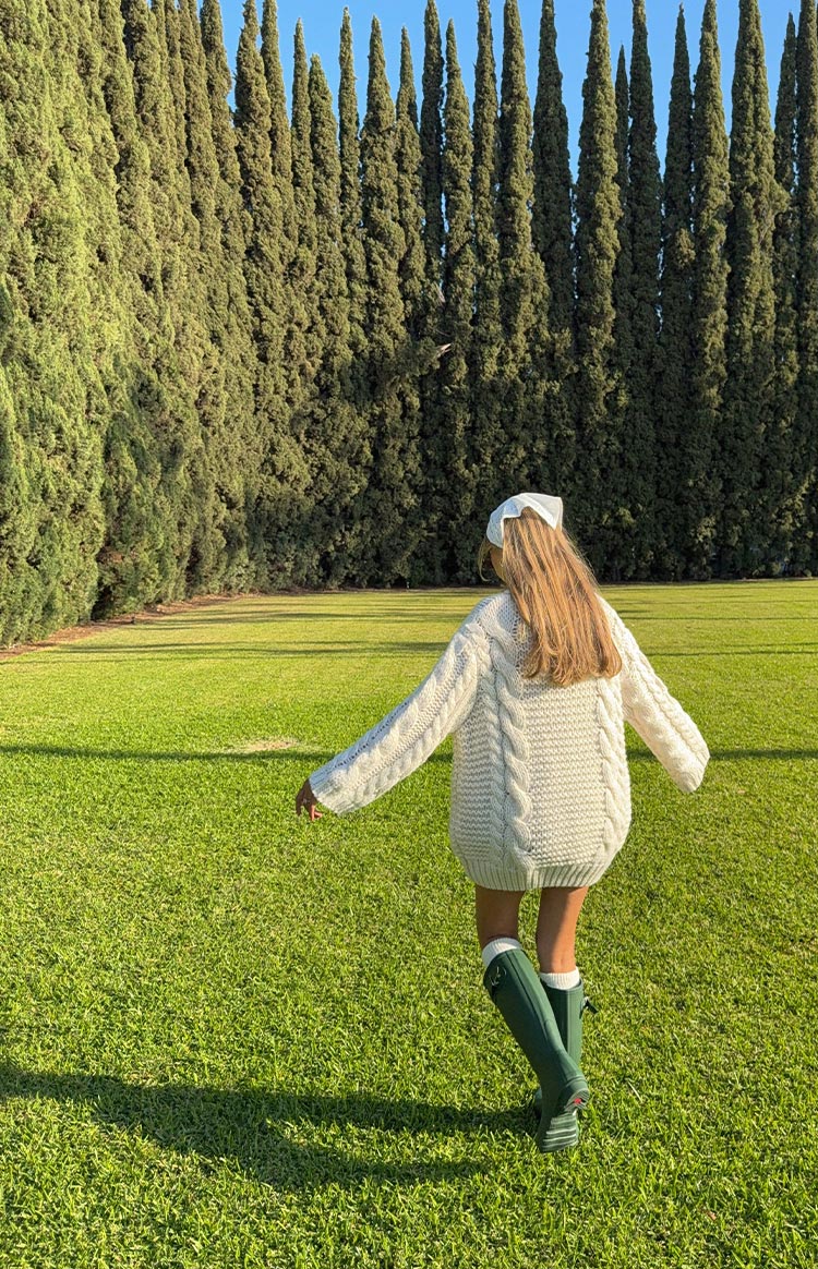 Thursdays Cream Cable Knit Sweater Dress - Image 9