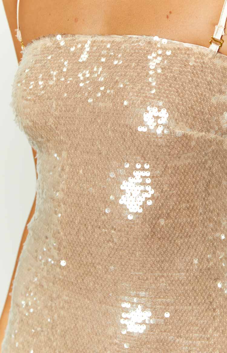 Time To Shine Gold Sequin Mini Dress - Image 7