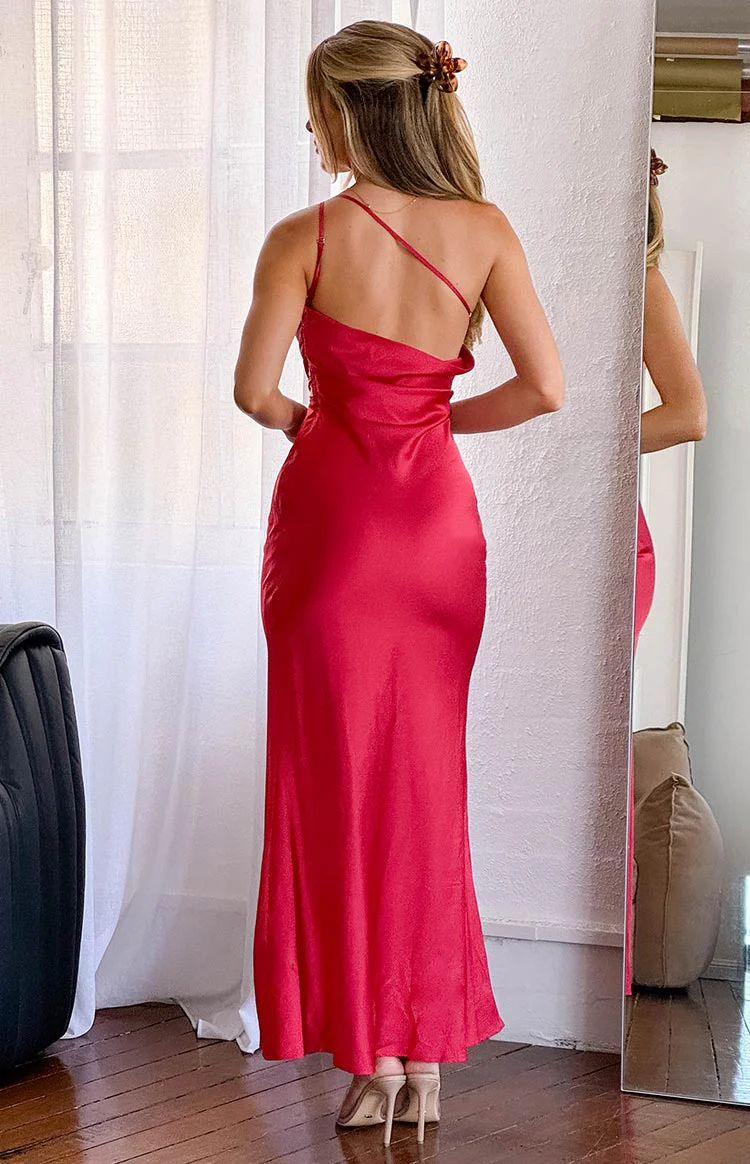 Tina Red Formal Maxi Dress - Image 10
