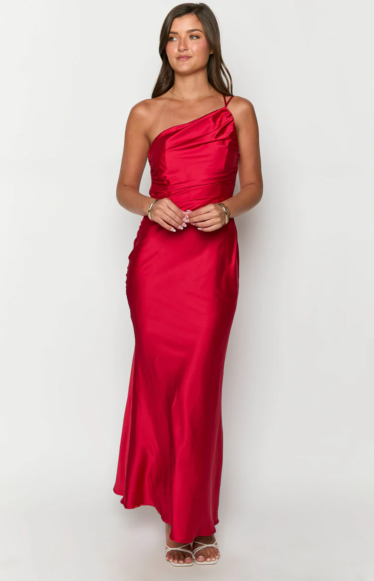 Tina Red Formal Maxi Dress - Image 3