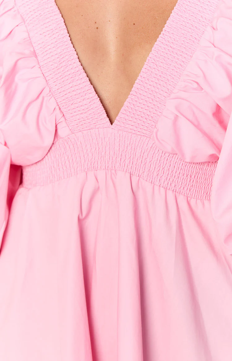 Torie Pink Short Sleeve Mini Dress - Image 6