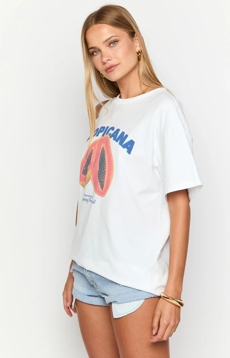 Tropicana White Tee - Image 4