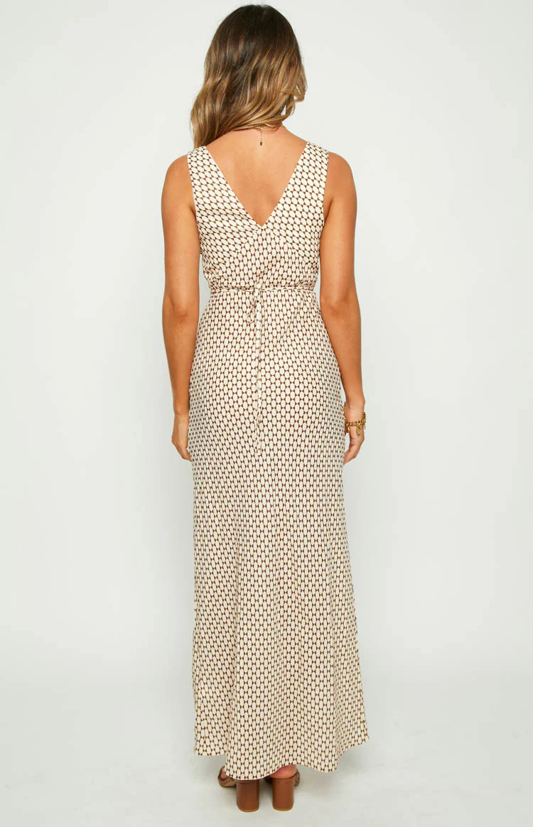 Verlaine Beige Maxi Dress - Image 5