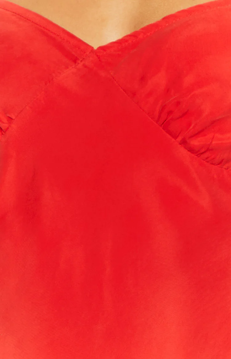Waves Red Mini Dress - Image 6