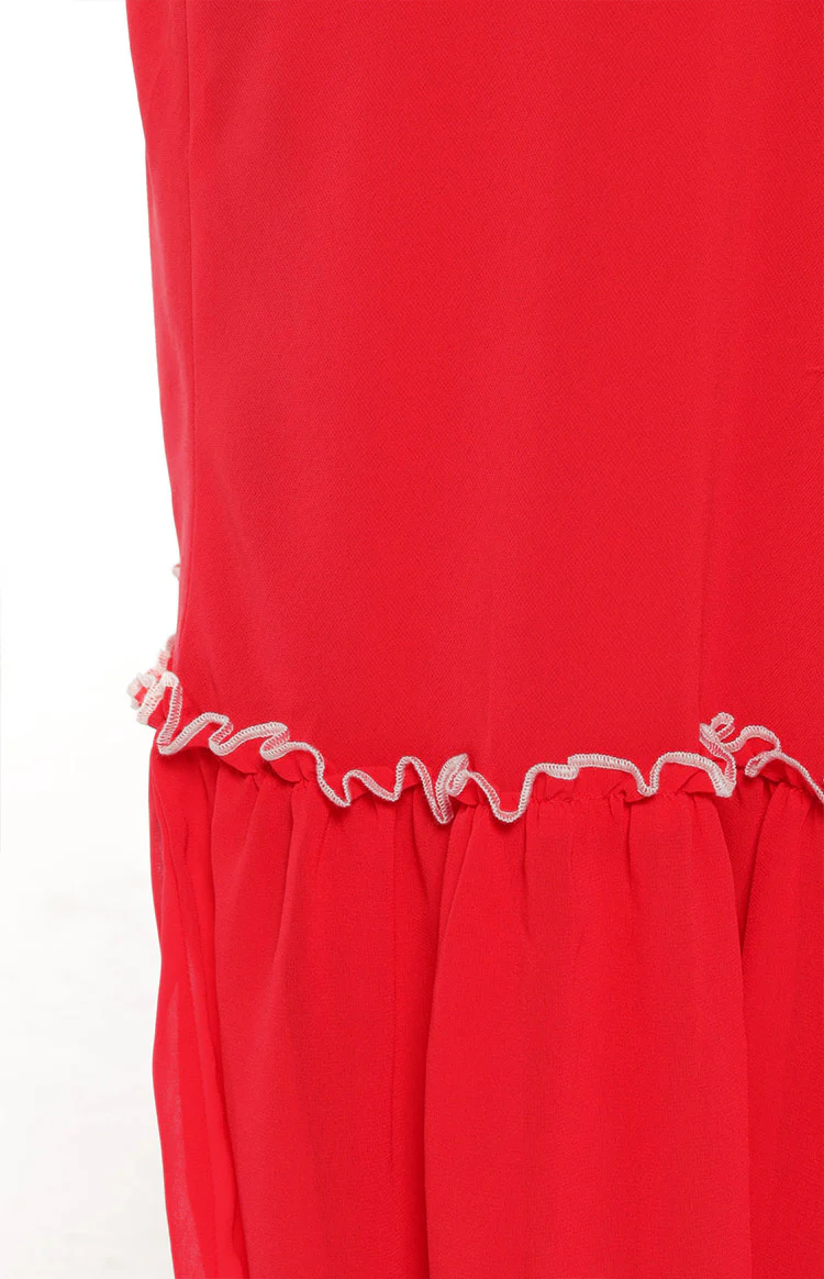 Wiatt Red Maxi Skirt - Image 8