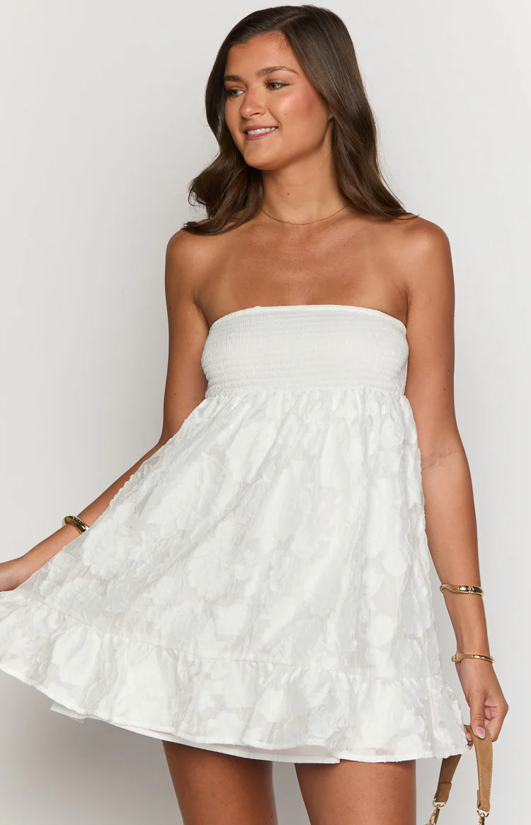 Wiley White Strapless Mini Dress - Image 2